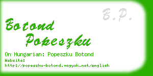 botond popeszku business card